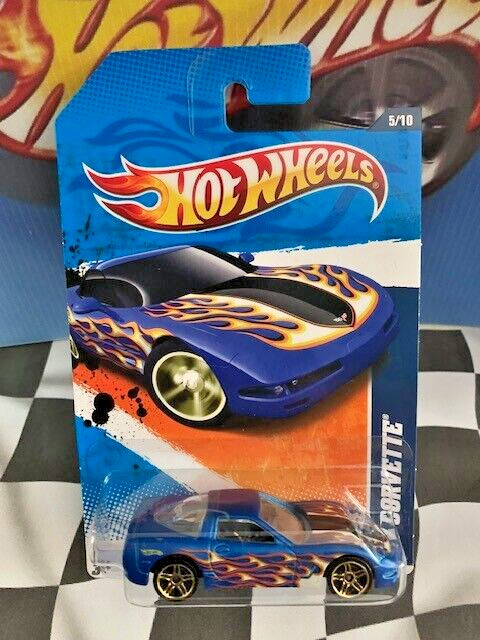 Hot Wheels 2011 HW Heat Fleet 5/10 095 1997 Chevrolet '97 Corvette BLUE Early HW