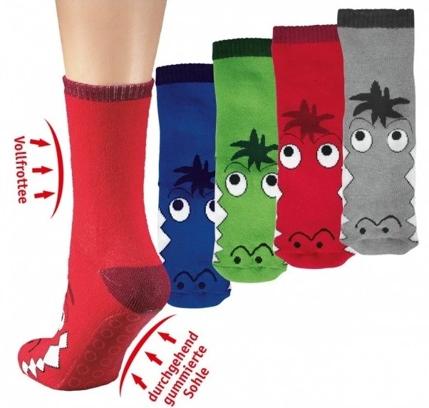 Kinder Sockenschuhe Socken Krokodil ABS Anti-rutsch-Sohle Größe 19-38