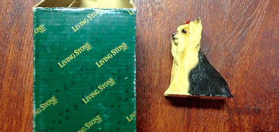 YORKIE DOG BY LIVING STONE INC 4X3 INCH NEW BUT BOX DAMAGED 