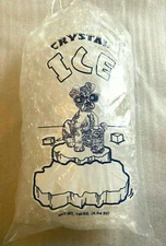 100 Commercial CRYSTAL Sparkling 10 LB LBS Plastic Ice Bags With Drawstring NEW