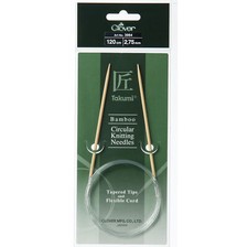 Clover Knitting Pins: Circular: Fixed: Takumi Bamboo: 120cm x 2.75mm 3 