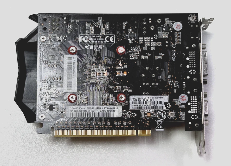 GRAPHICS CARD PALIT 650 1GB GDDR5 DVI-I VGA MICRO HDMI Warranty Tested - Image 2 of 3