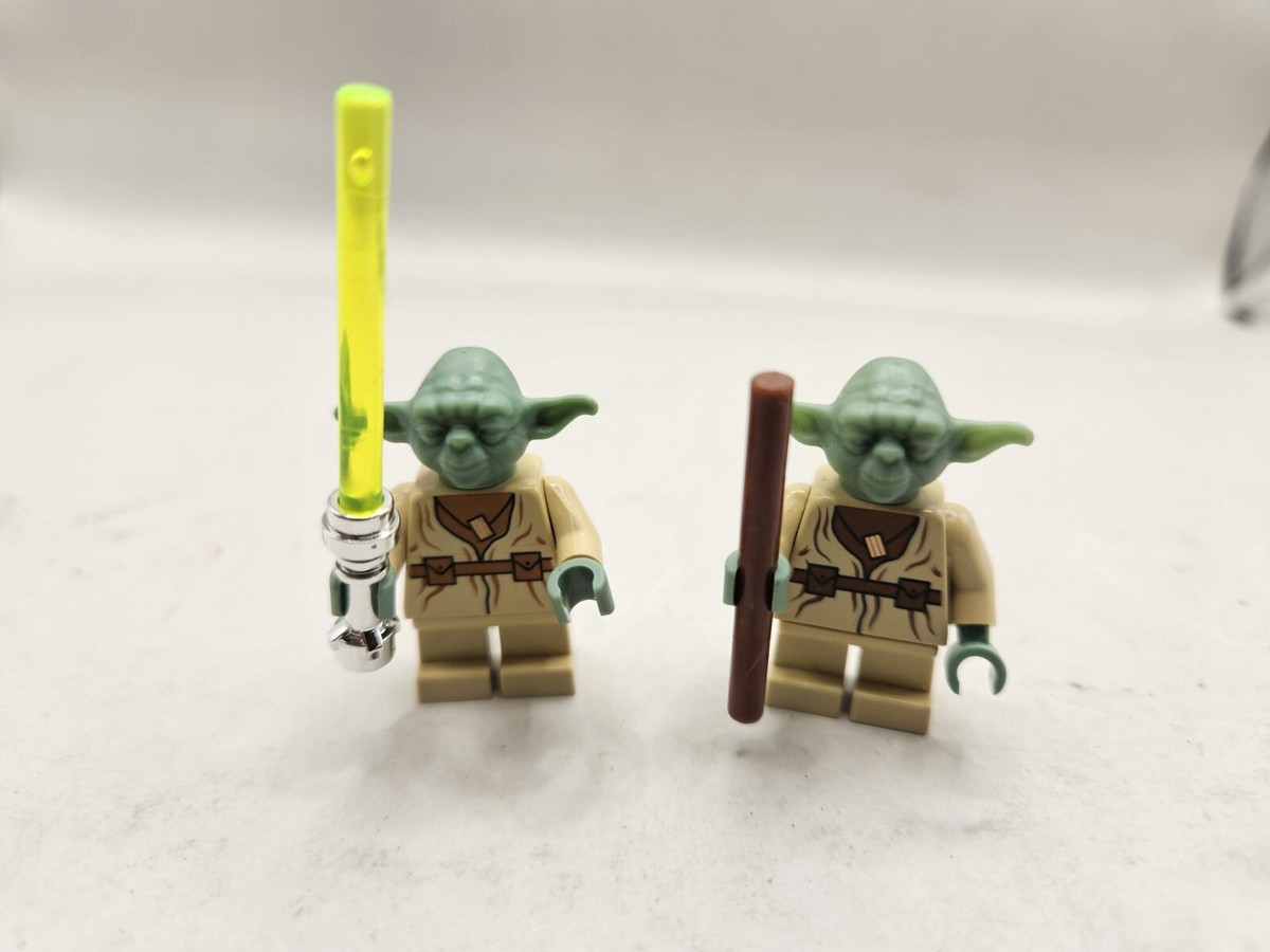 LEGO Star Wars Yoda Minifigure Set w Cane and Lightsaber Vintage