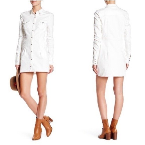 free people white denim dress