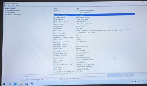 HP ENVY 15 Laptop Intel Core i5-2430M / 6GB RAM / 120GB SSD / Win10 w/ charger - Picture 4 of 19
