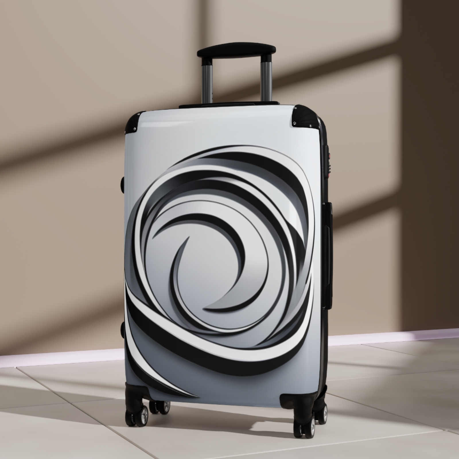 Suitcase_ PC+ABS_Trolley Spinner_Hard Shell_ 3D Line Art(Only Front)-image