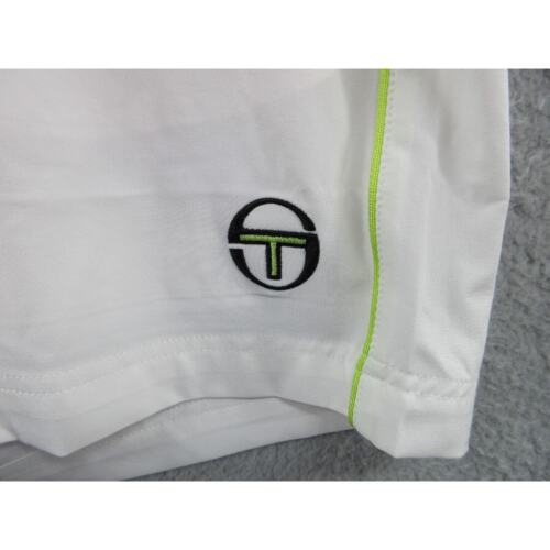 Pantaloncini Sergio Tacchini TCP uomo taglia media foderati in rete BIANCO LIME nuovi con etichette - Foto 3 di 11