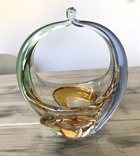 Vintage Mstisov Glas 1956 Rhapsody Korb Tafelaufsatz Schale Glas Frantisek Zemek