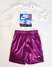 NIKE Logo T-Shirt and shorts Youth Size Small Unisex kids