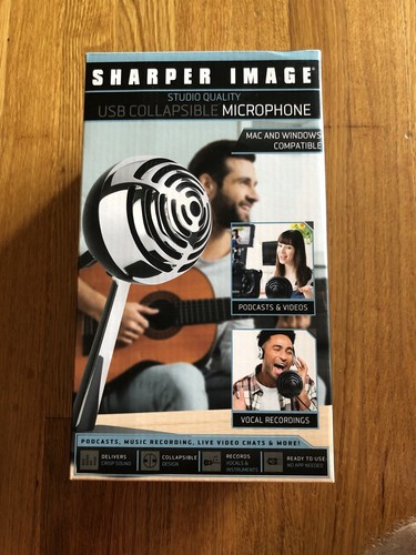 Sharper Image Studio Quality USB Collapsible Twin Condensor 360 Microphone - 第 1/1 張圖片