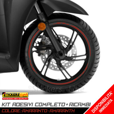 Adesivi Cerchi Honda SH 125 150 300 strisce adesive ruote colore