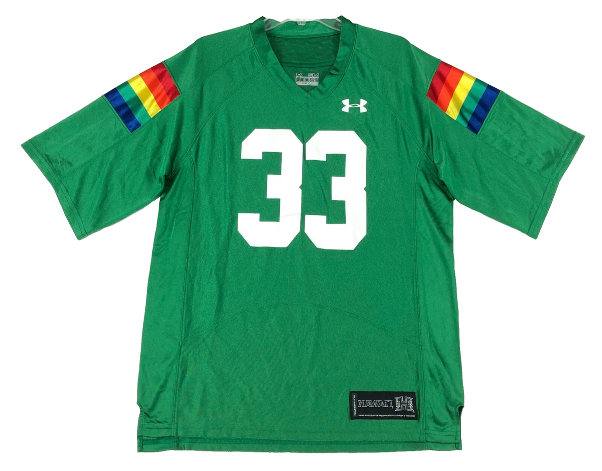 AMERI HAWAII COLLEGE TOP グリーン Men's GameDay Greats Green Hawaii Rainbow Warriors Football Jersey