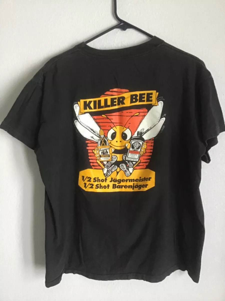 VTG 90s Jagermeister Killer Bee Black Single Stitch Short Sleeve T