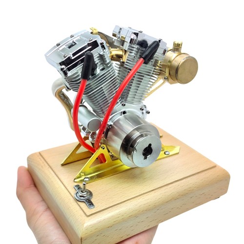Mini Motorrad-Benzinmotor Modell OHV V-Twin Retro Viertakt-Verbrennungsmotor R34 - Bild 1 von 8