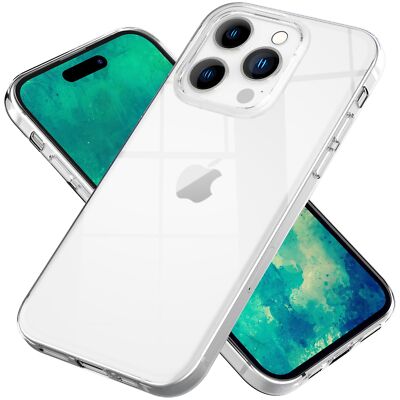 NALIA Transparente Silikonhülle iPhone 14 Pro Max Case Anti-Gelb stoßfest