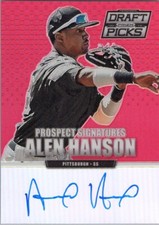 2013 Panini Prizm Perennial Draft Picks Prospect Signatures Red Alen Hanson /100