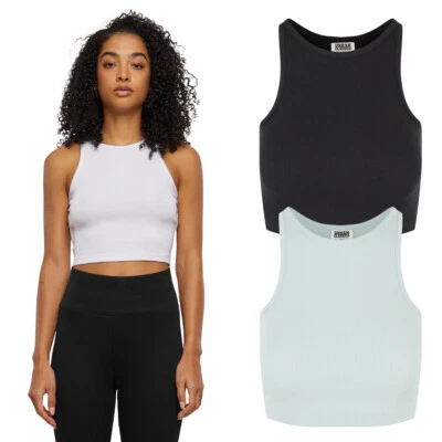 Urban Classics Ladies Organic Cropped Rib Top Nouveau - Photo 1/4