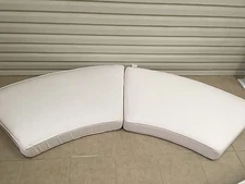 2 pc Frontgate Monterey Outdoor Patio Loveseat Sofa Cushions 27x104 white NEW