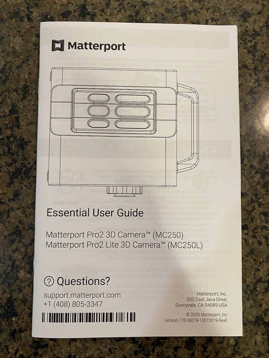 Matterport MC250 Pro2 3D Camera - Black for sale online | eBay