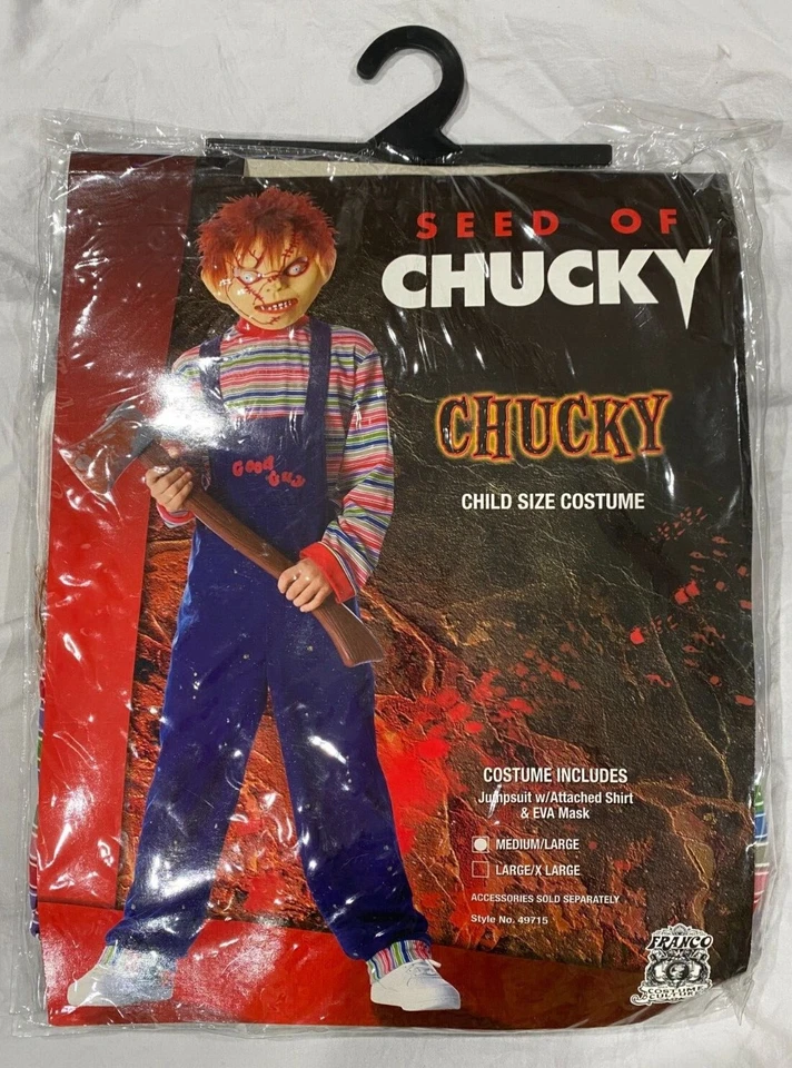 Disfraz de Chucky para niño CON máscara, talla M/L, TOTALMENTE NUEVO Semilla de Chucky Foto 2 de 4