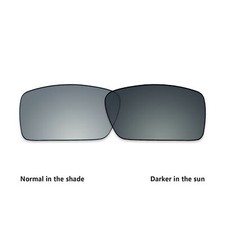 KEYTO Polarized Replacement Lenses for-Oakley Gascan Grey Photochromic