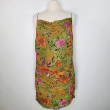 WILD FABLE Mesh Floral Side Shirred Midi Dress Size XXL Spaghetti Strap Bodycon