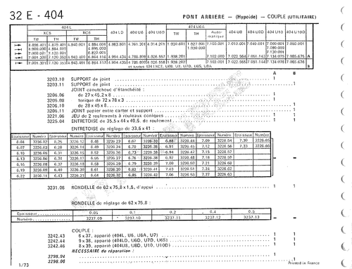 Joint d'étanchéité tube de poussée - différentiel Peugeot 404 U 1er montage - Picture 4 of 4