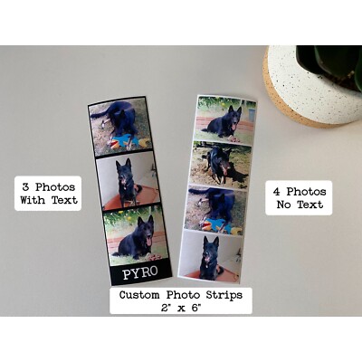 Custom Photo Booth Strip | Personalized Photo Booth Physical Print  2'' x 6''