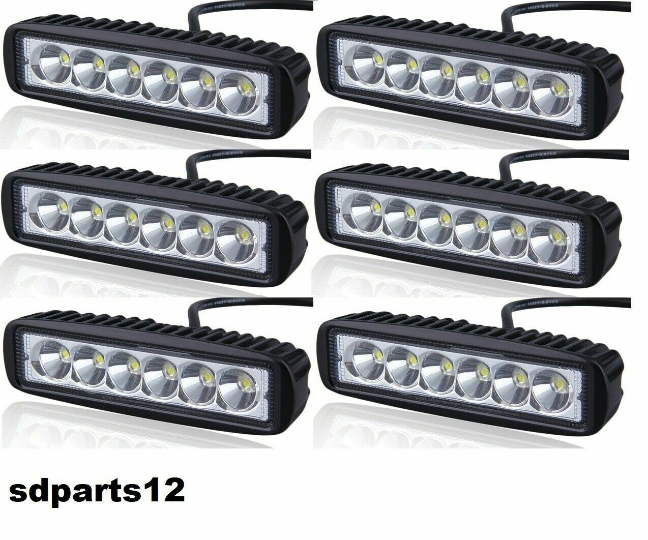 Phare Barre Lumineuse LED 18W 6000K Inondation pour Rouler la Nuit