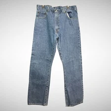 Levis 517 Jeans Mens 38 X 32 Solid Blue Denim pants Pre Owned Boot Cut pre owned
