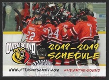 2018-19 Owen Sound Attack OHL Hockey Schedule !!! Wall-Tech