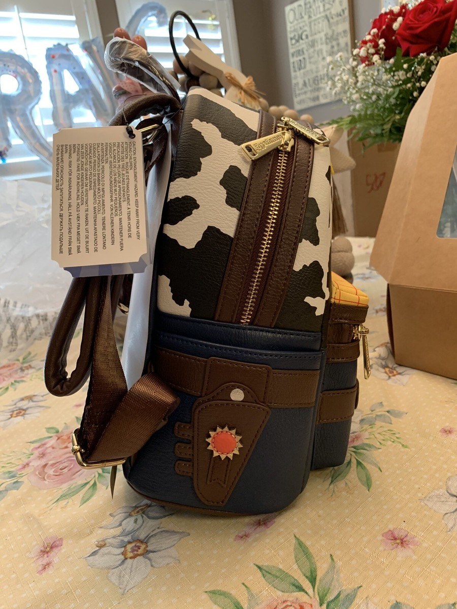 Disney Loungefly Toy Story Sheriff Woody Faux Leather Mini Backpack New Toy Story Woody Cosplay Mini Backpack | Loungefly main image 4