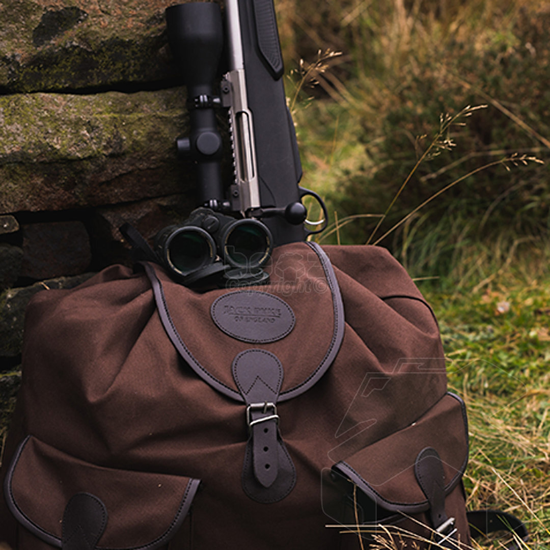 Jack Pyke Canvas Roe Sack Stalking Shooting Hunting Bag Back Pack Brown