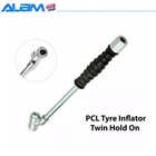 PCL Air Line Tyre Inflator Connector - Twin Hold On Closed End Valve Connectors