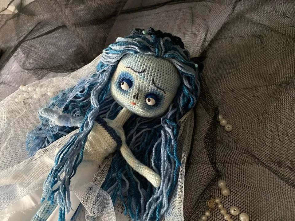 Corpse Bride Crochet , amigurumi, doll, toy, gift, handmade, crochet, - Image 4 of 4