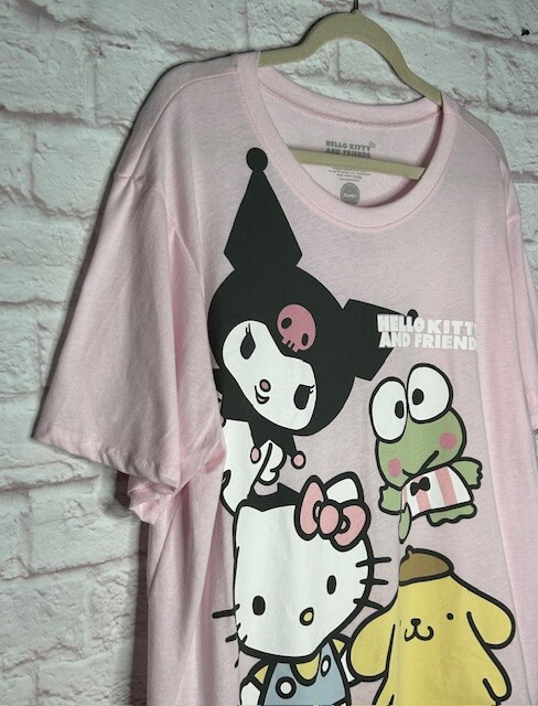 XL/1X/2X/3X New Pink HELLO KITTY and Friends Graphic Tee T-Shirt