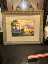 Views From Venice, Italy Oil on Canvas Painting Original~ Signed~Style Of Canelo