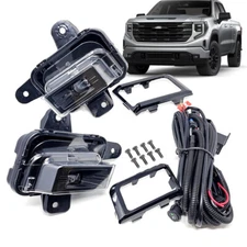 LED Front Bumper Fog Light Cover Switch Wire Kit For GMC Sierra 1500 2022-2024