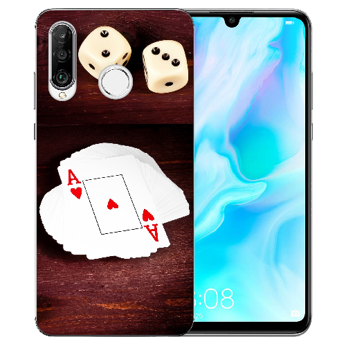 Huawei P30 Lite Schutzhülle Silikon TPU Handy Cover Case mit Foto Namen Druck - Bild 63 von 116