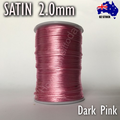 2mm Satin Rattail Cord Shamballa Nylon Macrame Kumihimo Beading String Thread - Picture 16 of 29