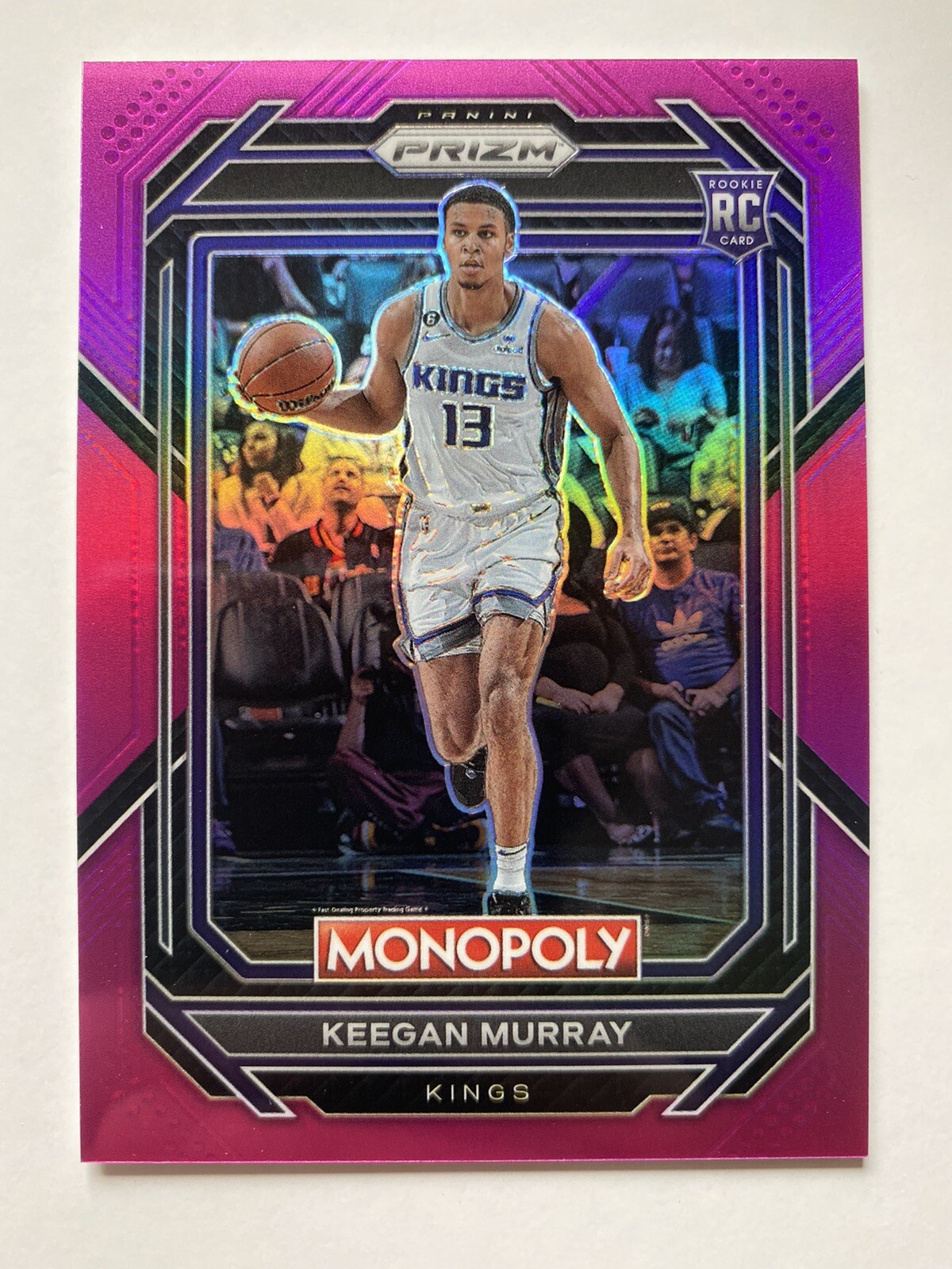 Keegan Murray RC 2022-23 Panini Monopoly Prizm Pink 46/149 #78 Kings Rookie NBA