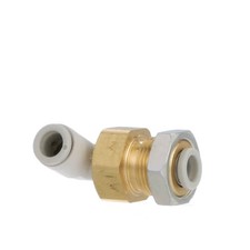 2PC SMC KQ2LE06-00A Pneumatic Bulkhead Threaded-to-Tube Adapter,Push In 6 mm,M1