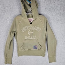 Vintage 90s Abercrombie Fitch Hoodie Womens Medium Basketball Graphic Crop