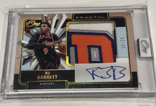 2024-25 Panini One and One Fractal Patch Autograph RJ Barrett Raptors /25 Sealed