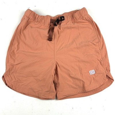 Topo Designs Shorts Mens Small Rust Orange Nylon Hiking Belted Trail