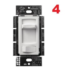 Lot Of 4 Contour Fan Control 1.5-ampsingle-pole Or 3-way White Ctfsq-fh-wh