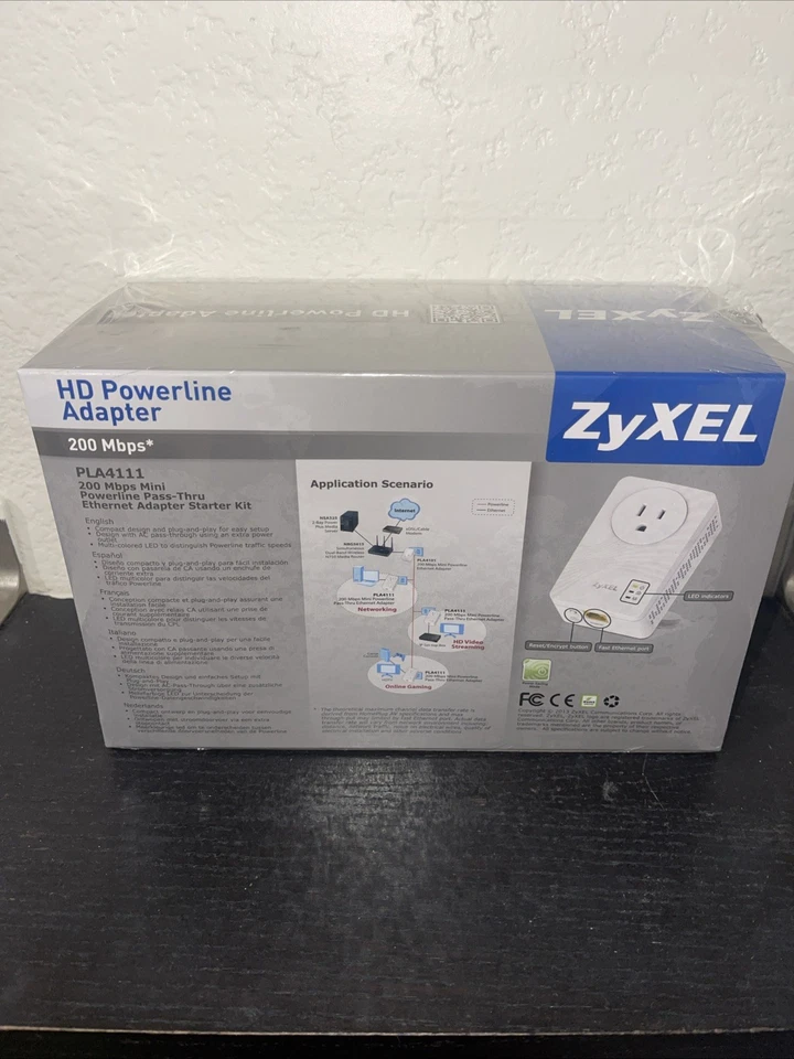ZyXEL 200 Mbps Fast Ethernet Powerline Wall-Plug Adapter, Starter Kit - 2 Units - Image 2 of 2