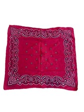 Vintage Red/White Bandana Handkerchief USA Made RN14193 All Cotton Colorfast