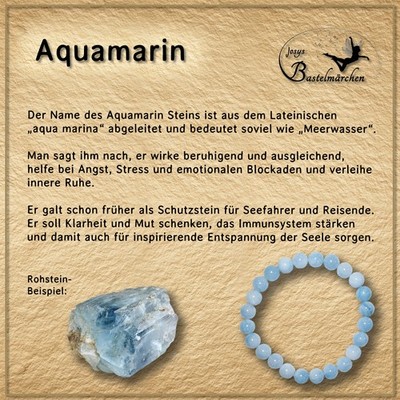 Naturstein Armband Aquamarin, 8mm echte Naturstein Perlen, SN9667