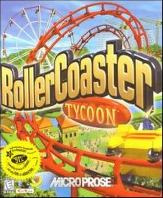RollerCoaster Tycoon 1 PC CD amusement park rail coaster ride simulation game